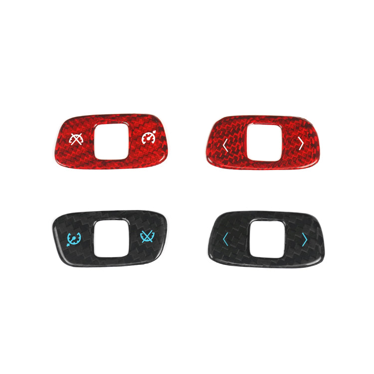 Carbon Fiber Steering Wheel Button Cover Trim For C8 Corvette