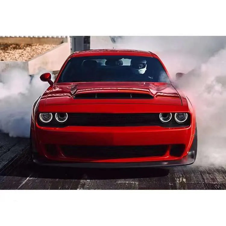 Carbon Fiber Demon Style Hood For Dodge Challenger