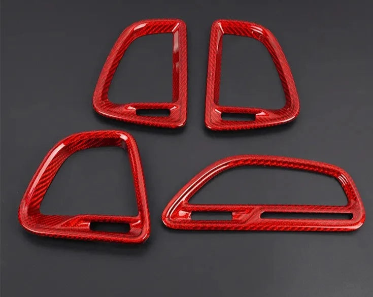 Carbon Fiber A/C Vent Cover Trim For Dodge Challenger