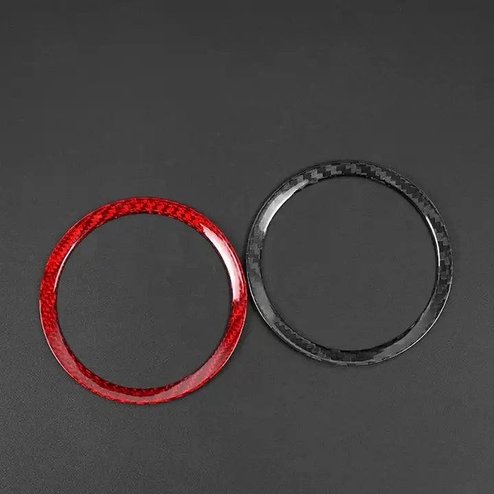 Carbon Fiber Air Bag Cover Ring Trim For Chevy Camaro