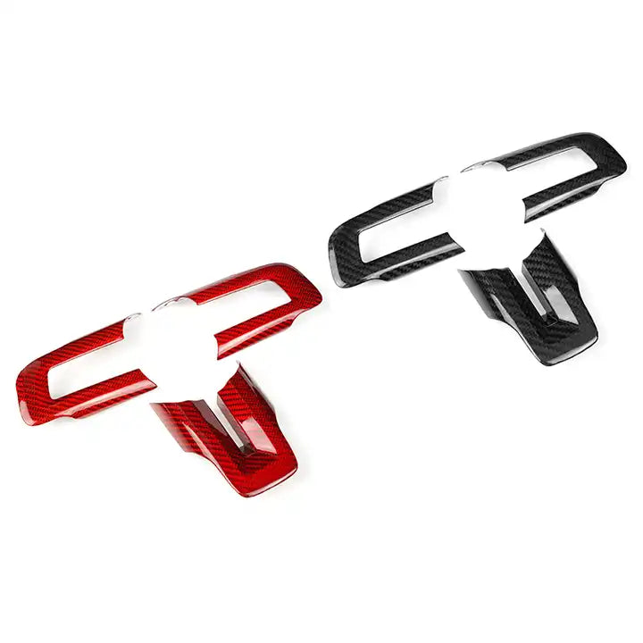 Carbon Fiber Steering Wheel Cover Trim For Mustang