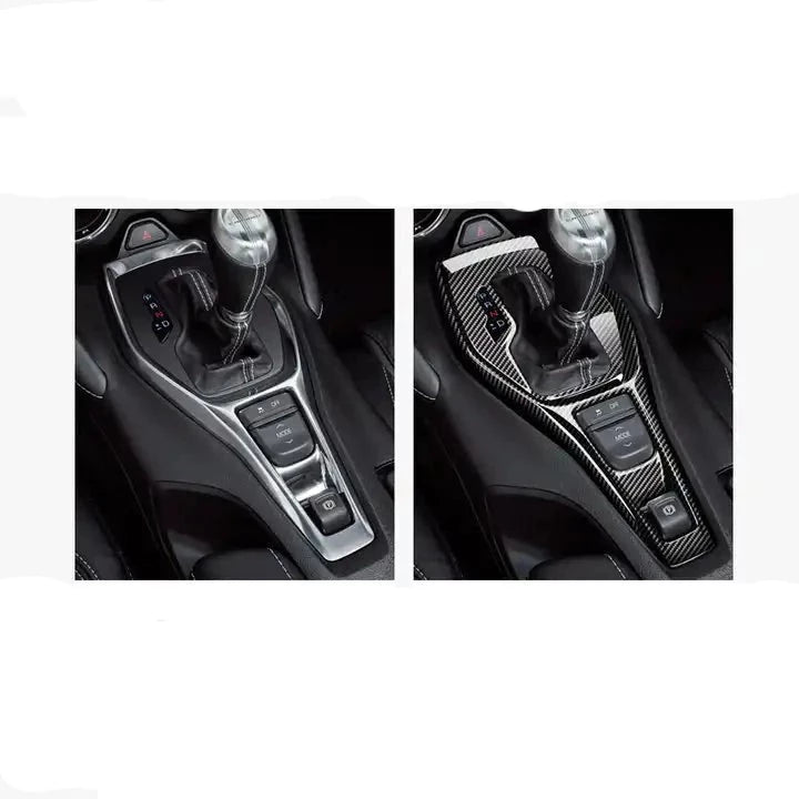 Carbon Fiber Center Gear Panel Trim For Chevy Camaro