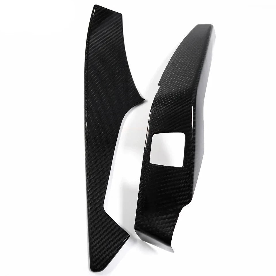 Carbon Fiber Door Handle Panel Window Cover Trim For C7 Corvette