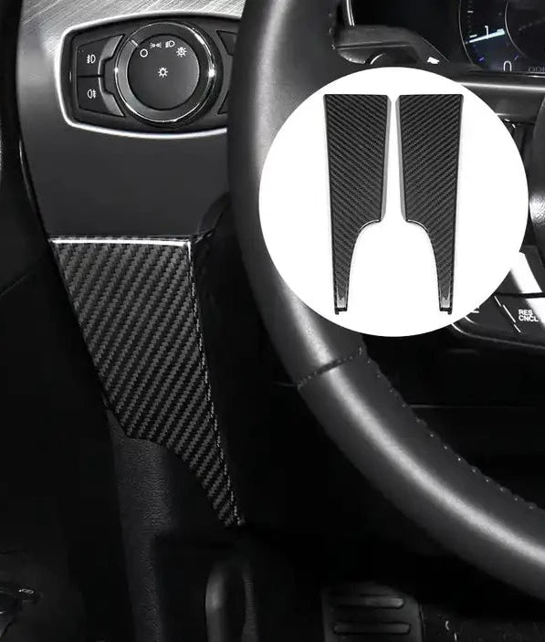 Carbon Fiber Lower Dashboard Left & Right Cover Trim For Mustang