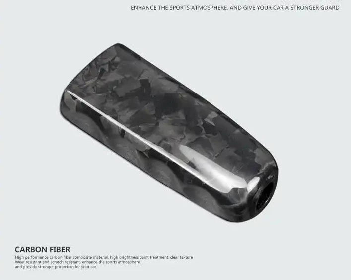 Forged Carbon Fiber Hand Break Cover Trim For Mustang