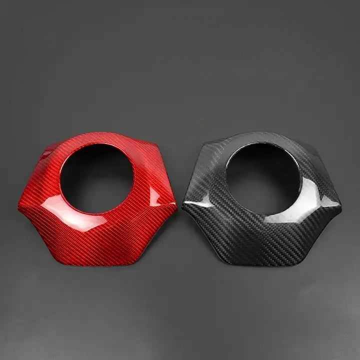 Carbon Fiber Steering Wheel Center Piece Trim For Chevy Camaro