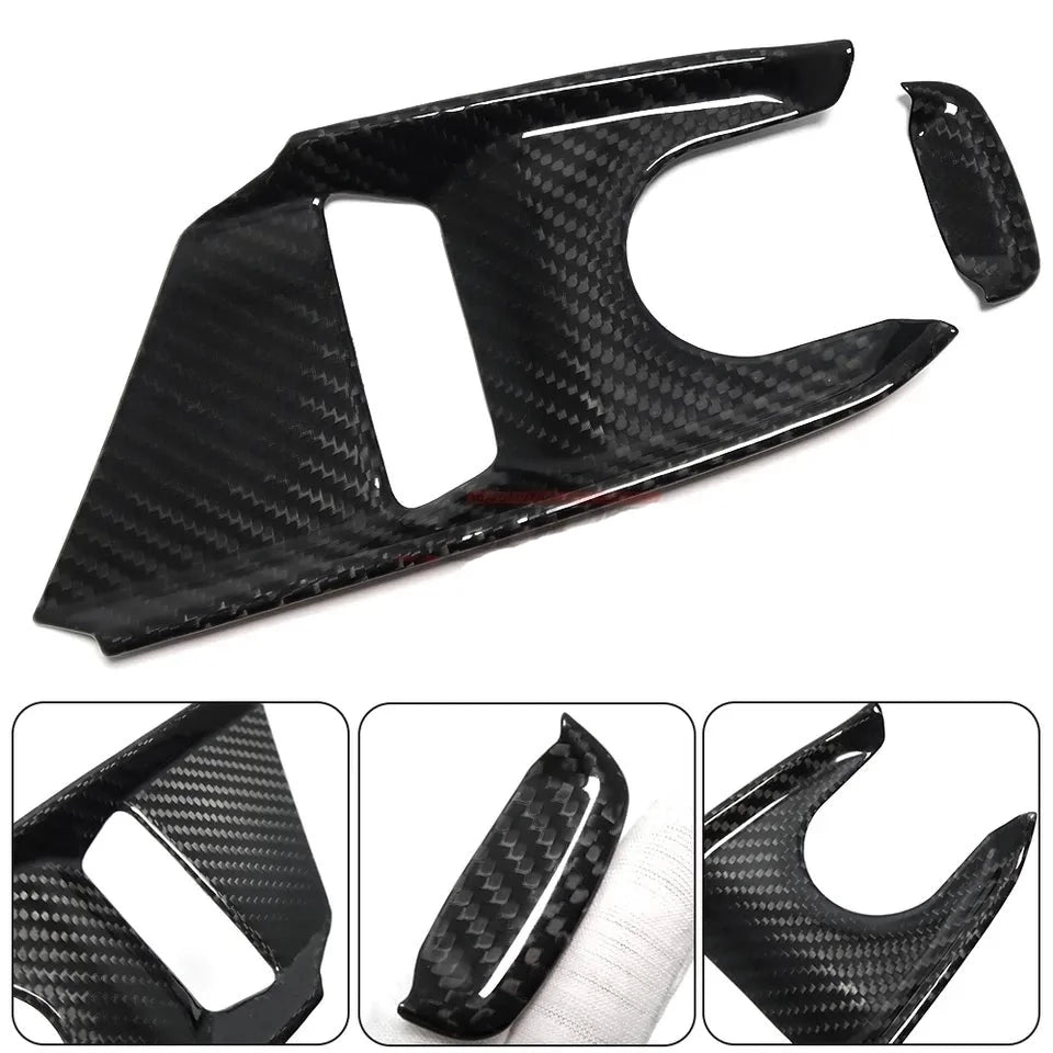 Carbon Fiber Interior Console Mode Gear Control Transmission Trim For C8 Corvette