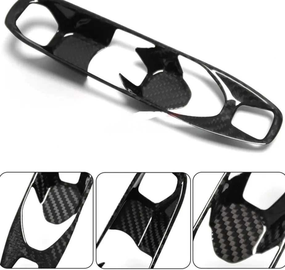 Carbon Fiber Interior Console Mode Gear Control Transmission Trim For C8 Corvette
