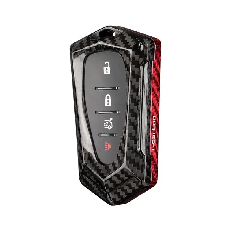 Carbon Fiber King Style Key Cover Trim For Chevy Camaro