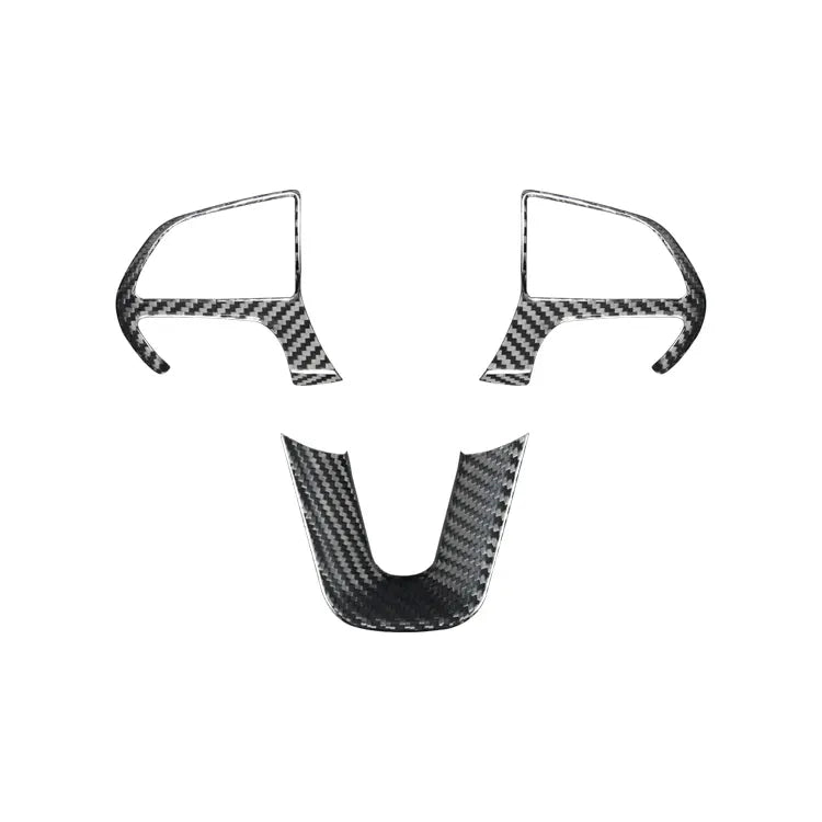 Carbon Fiber Steering Wheel Frame Cover Trim For Dodge Challenger