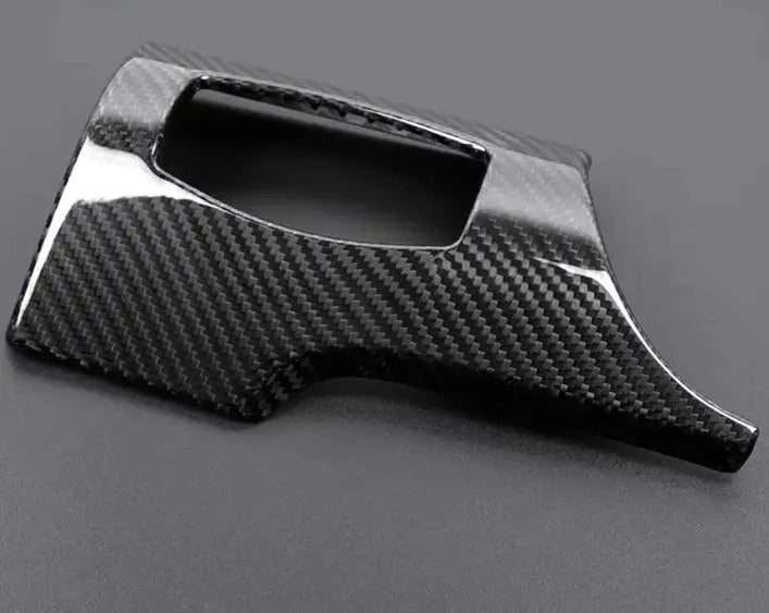 Carbon Fiber Headlight Switch Frame Trim For Mustang