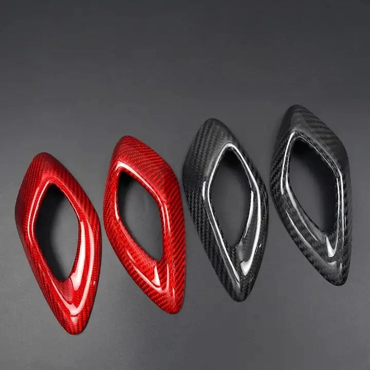 Carbon Fiber Inner Door Handle Cover Trim For Chevy Camaro