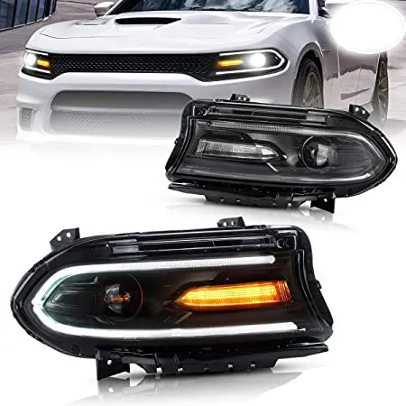 LED Head Lights OEM Style For Dodge Charger