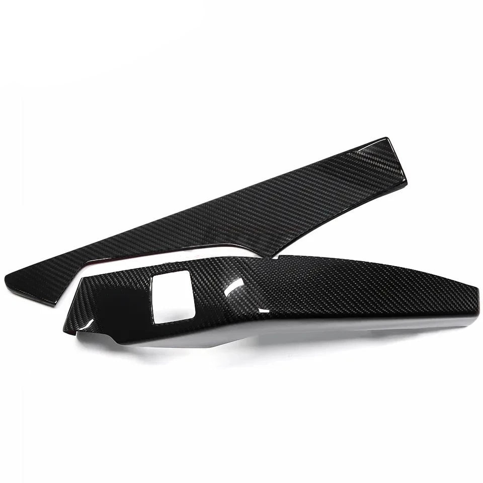 Carbon Fiber Door Handle Panel Window Cover Trim For C7 Corvette