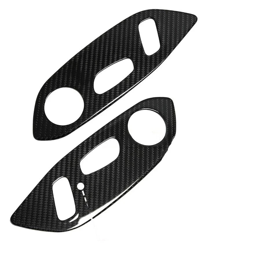 Carbon Fiber Side Seat Adjust Button Frame Trim For C8 Corvette