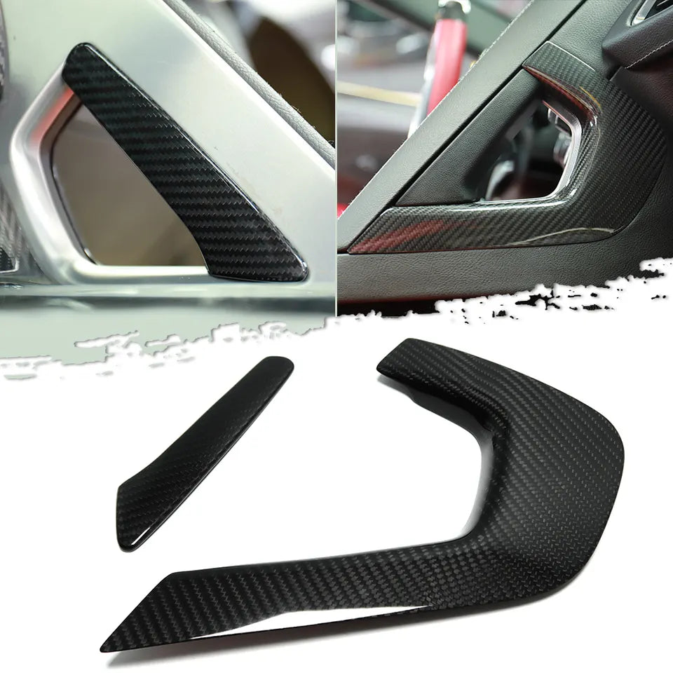 Carbon Fiber Central Console Gear Side Trim For C7 Corvette