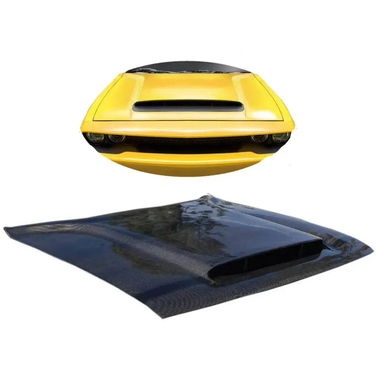 Carbon Fiber Demon Style Hood For Dodge Challenger