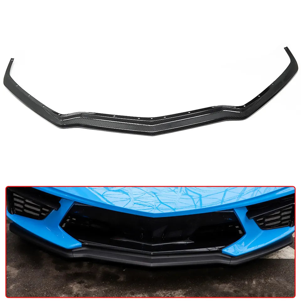 Carbon Fiber OEM Style Front Lip For C8 Corvette