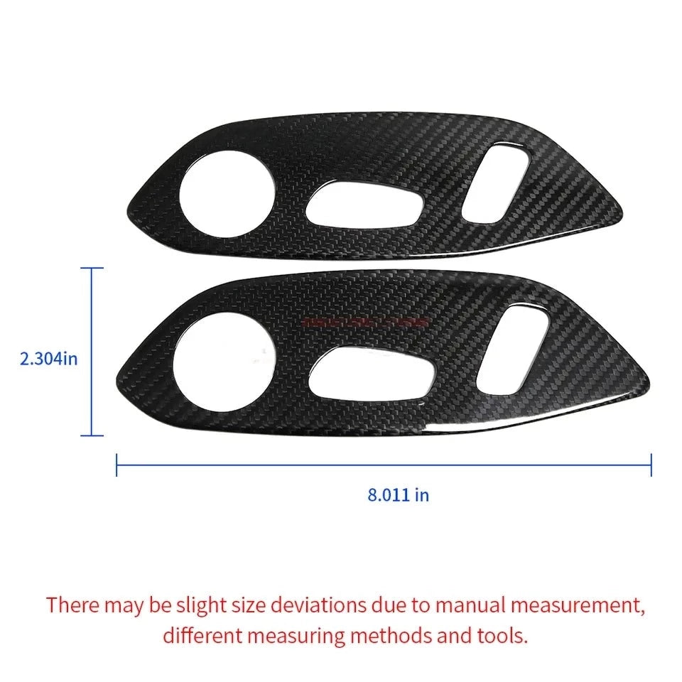 Carbon Fiber Side Seat Adjust Button Frame Trim For C8 Corvette