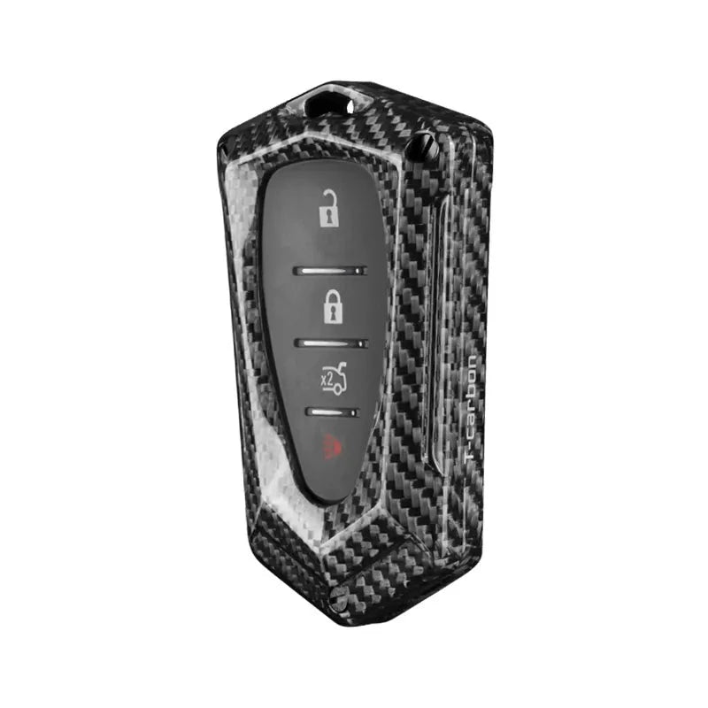 Carbon Fiber King Style Key Cover Trim For Chevy Camaro