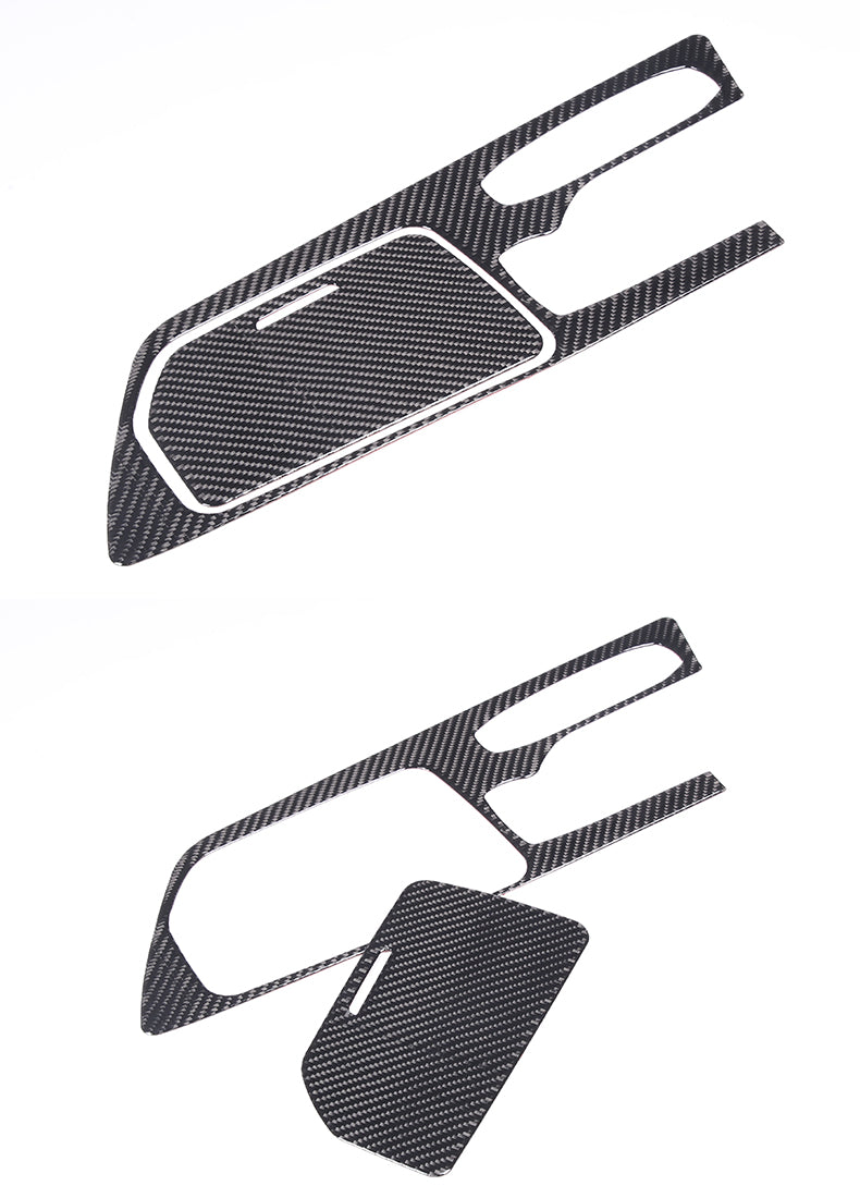Soft Real Carbon Fiber Central Control Storage Box Sticker Trim For C8 Corvette