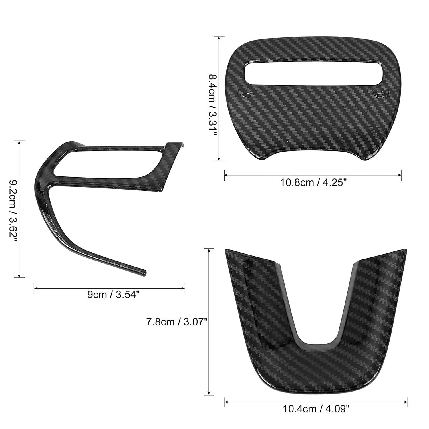 ABS Carbon Fiber Steering Wheel Cover Trim For Dodge Durango