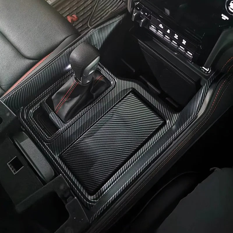 ABS Carbon Fiber Gear Shift Panel Cover For Ram TRX
