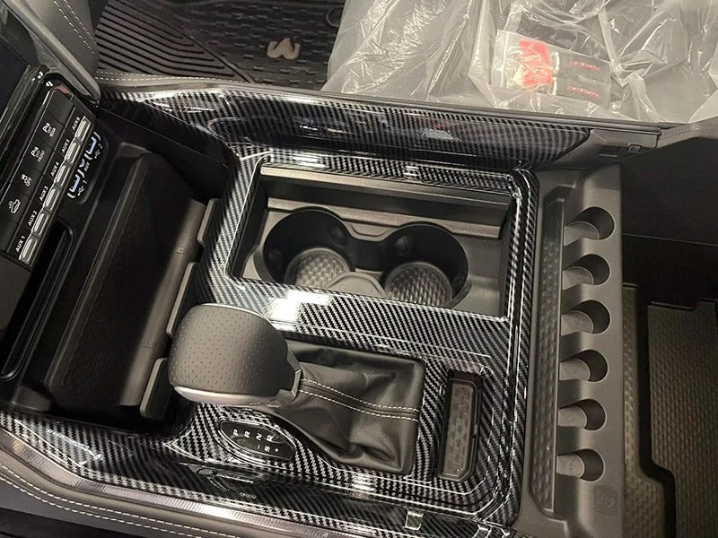 ABS Carbon Fiber Gear Shift Panel Cover For Ram TRX