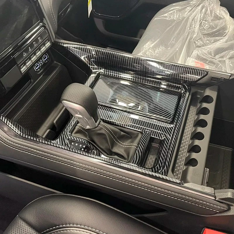ABS Carbon Fiber Gear Shift Panel Cover For Ram TRX