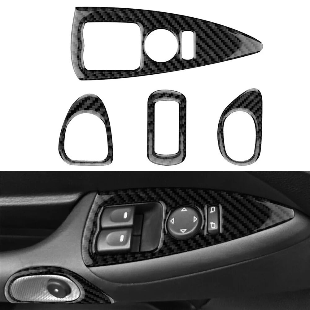 Carbon Fiber Window Switch Panel Trim For C6 Corvette