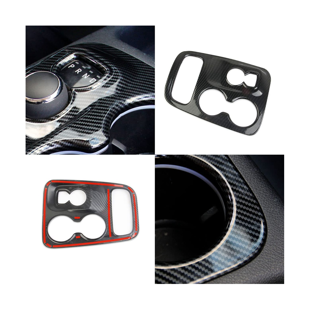 ABS Carbon Fiber Gear Shift Panel Cover Trim For Dodge Durango