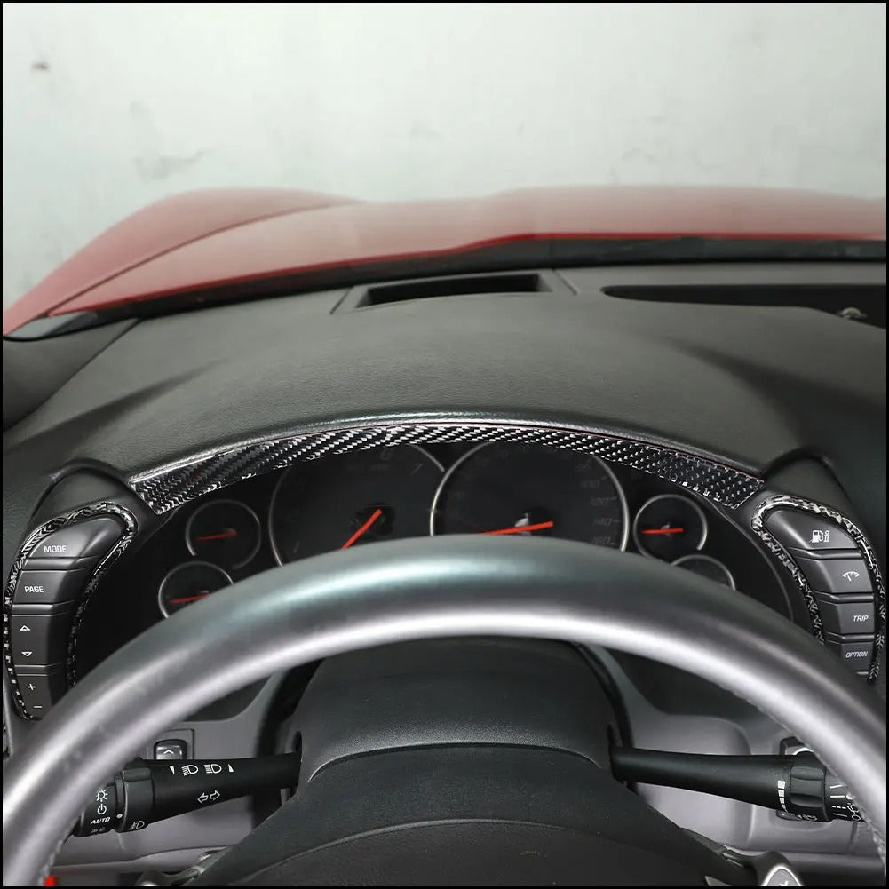 Carbon Fiber Dashboard Speedometer Trim For C6 Corvette