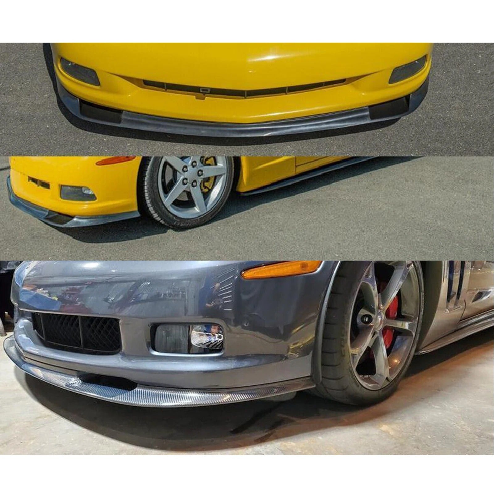 ABS Plastic Carbon Fiber Front Lip For C6 Corvette