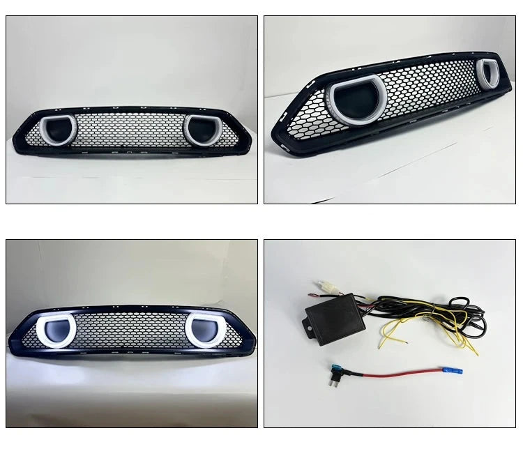 LED/DRL Mach 1 Style Front Grill For Mustang