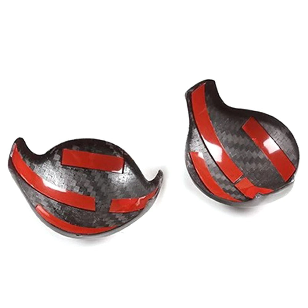 ABS Plastic Carbon Fiber Gear Shift Knob Cover Trim For Mustang