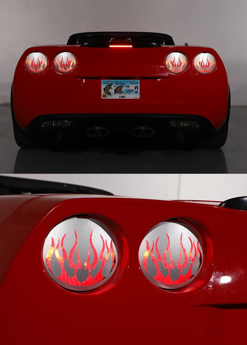 Stainless Steel Rear Tail Light Cover For C6 Corvette