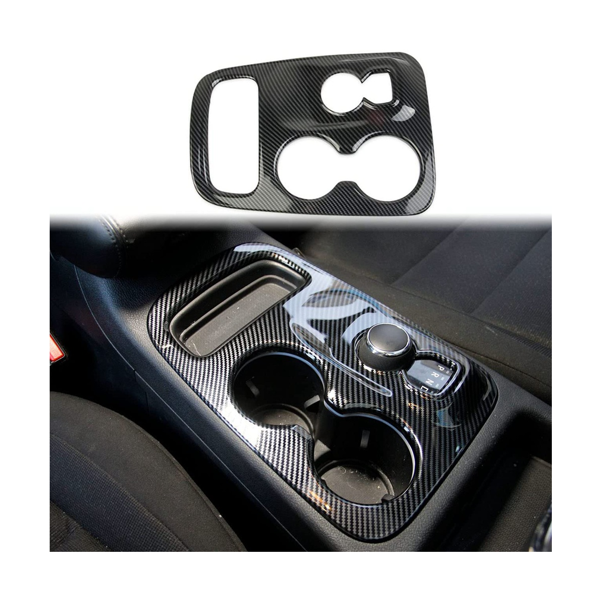 ABS Carbon Fiber Gear Shift Panel Cover Trim For Dodge Durango