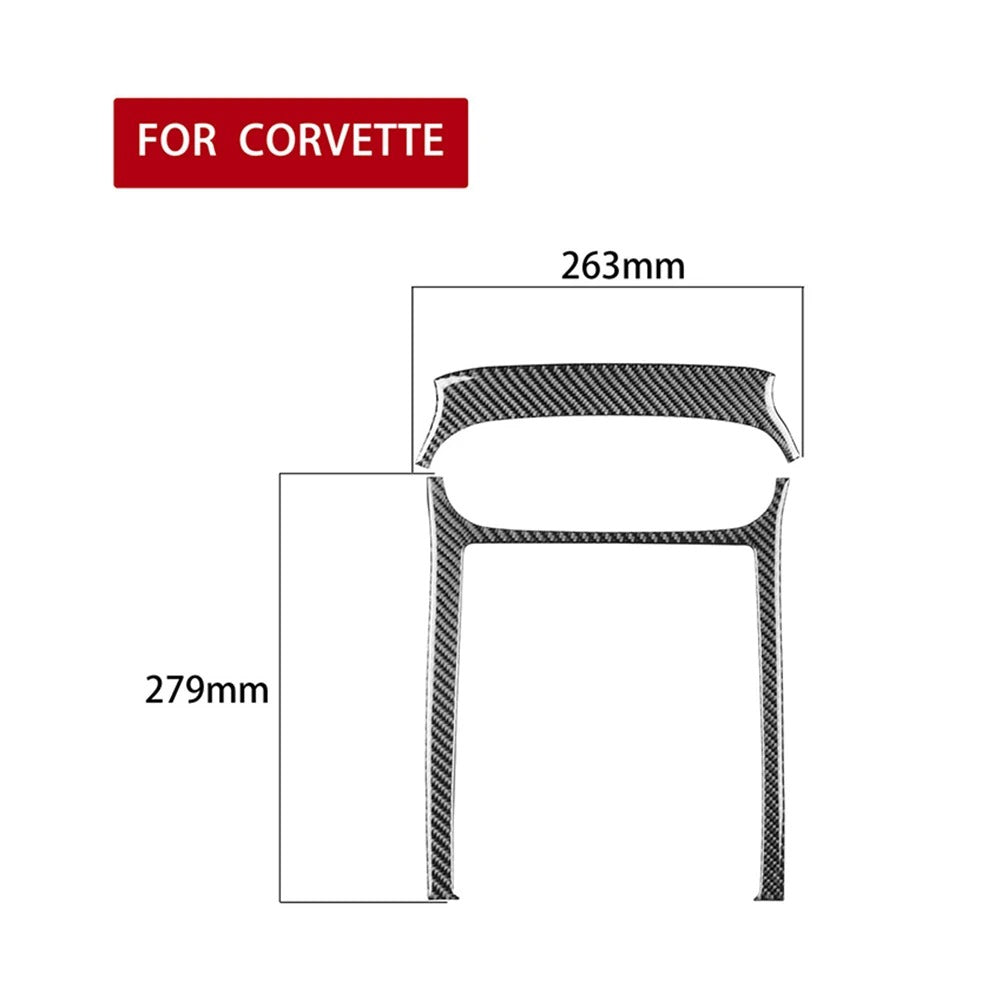 Carbon Fiber Central Console Frame Cover Trim For C6 Corvette