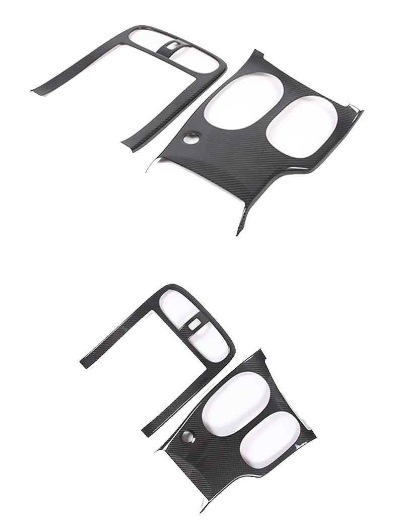 Carbon Fiber Center Console Panel Gearshift Frame Cover Trim For C6 Corvette
