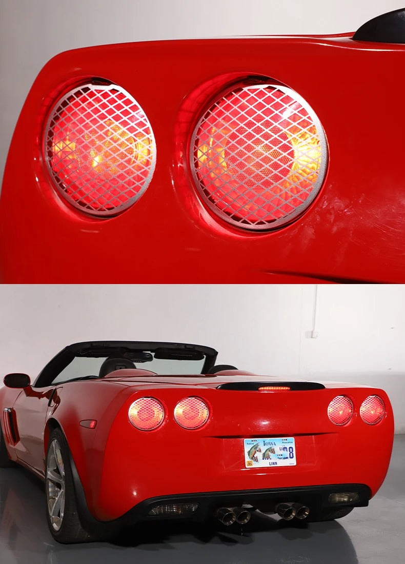 Stainless Steel Rear Tail Light Cover For C6 Corvette