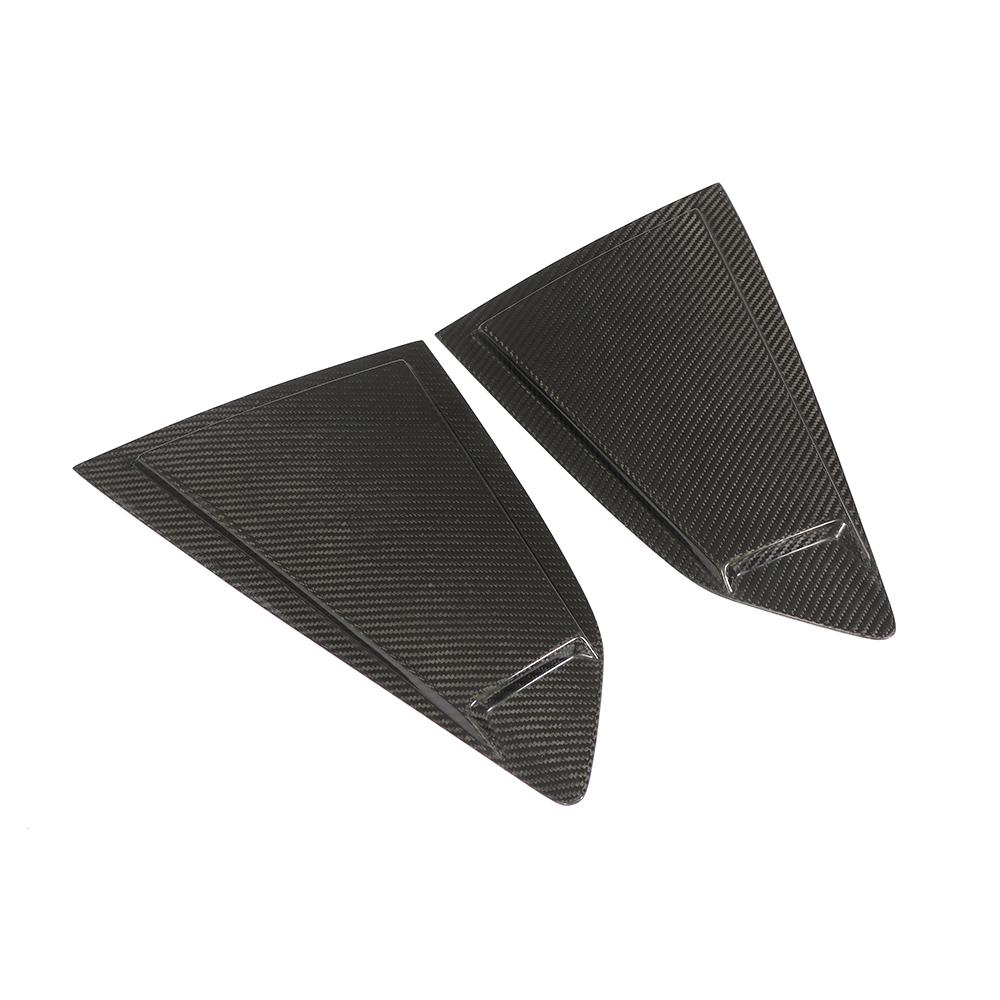 Carbon Fiber Fender Vents of Rear triangular window Trim For Chevy Camaro