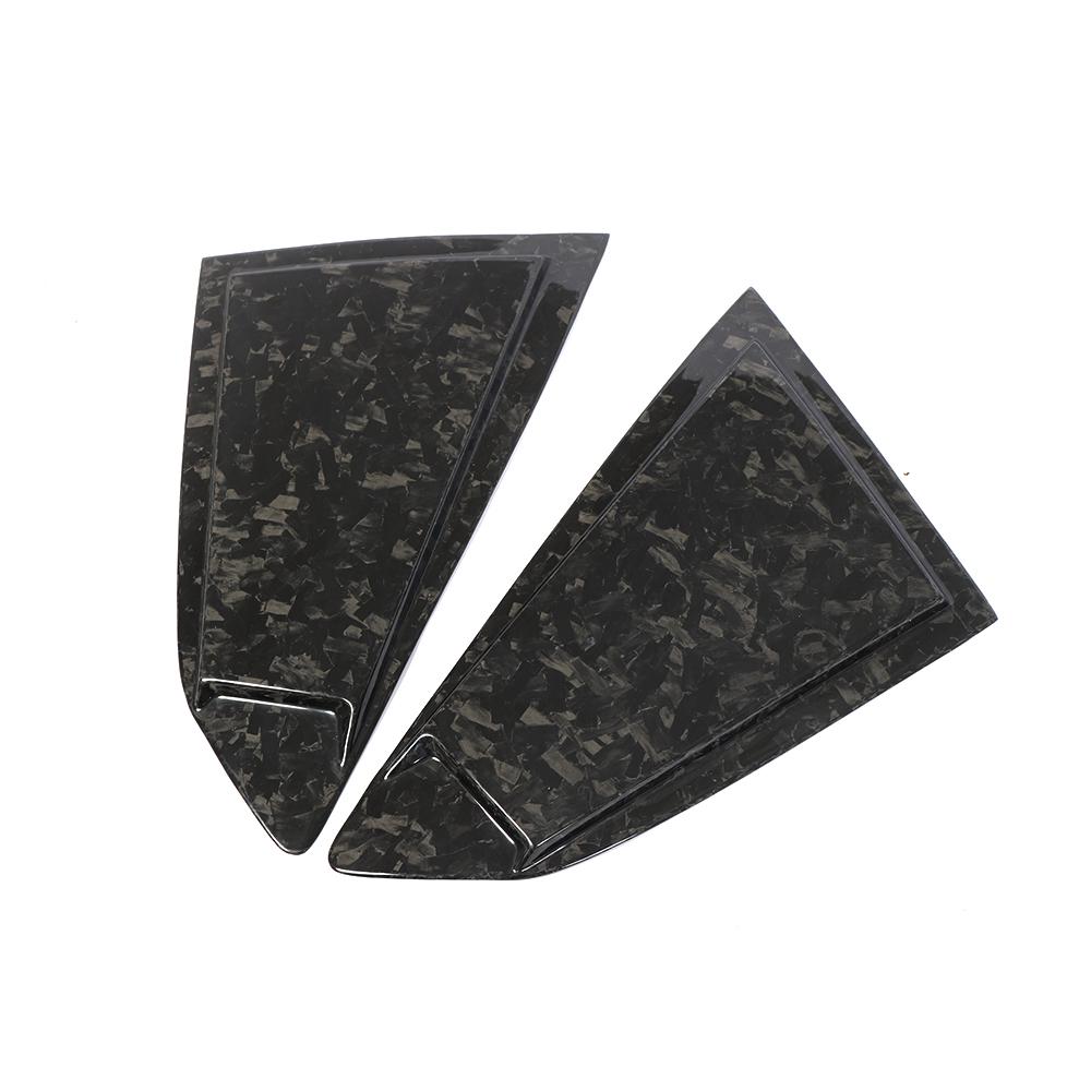 Forged Carbon Fiber Fender Vents of Rear triangular window Trim For Chevy Camaro