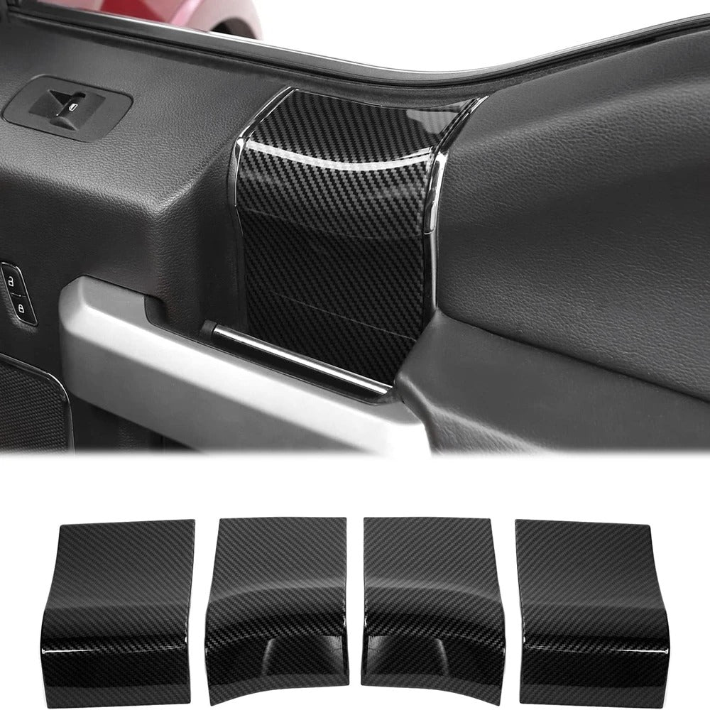 ABS Carbon Fiber Door Handle Panel Trim For Ford F-150