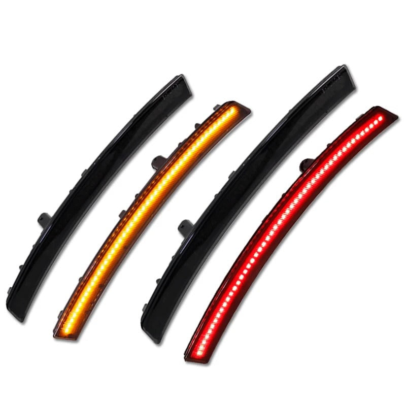 Smoked Front & Rear Bumper LED Side Reflectors For C7 Corvette