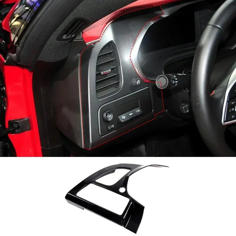 ABS Carbon Fiber Driver Side AC Cover Trim For C7 Corvette