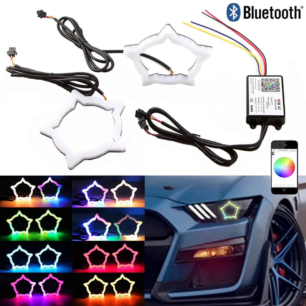 Star Headlight LED RGB Dynamic For Mustang