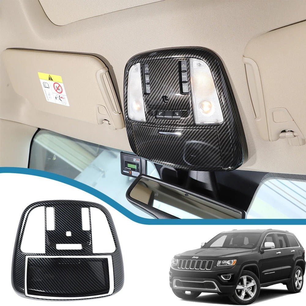 ABS Carbon Fiber Reading Light Lamp Cover For Jeep SRT