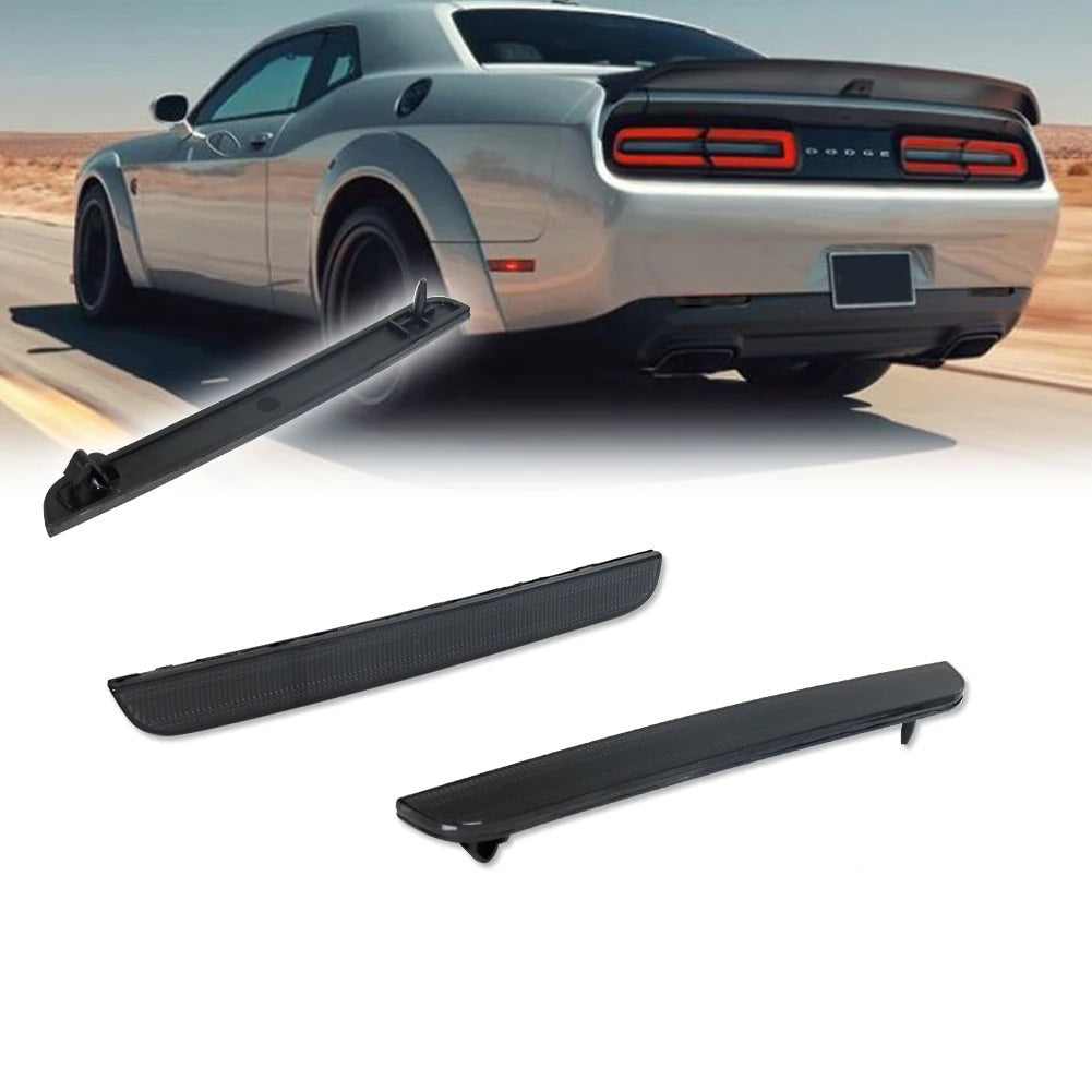 Smoked Shell Housings Light Side Reflectors For Dodge Challenger