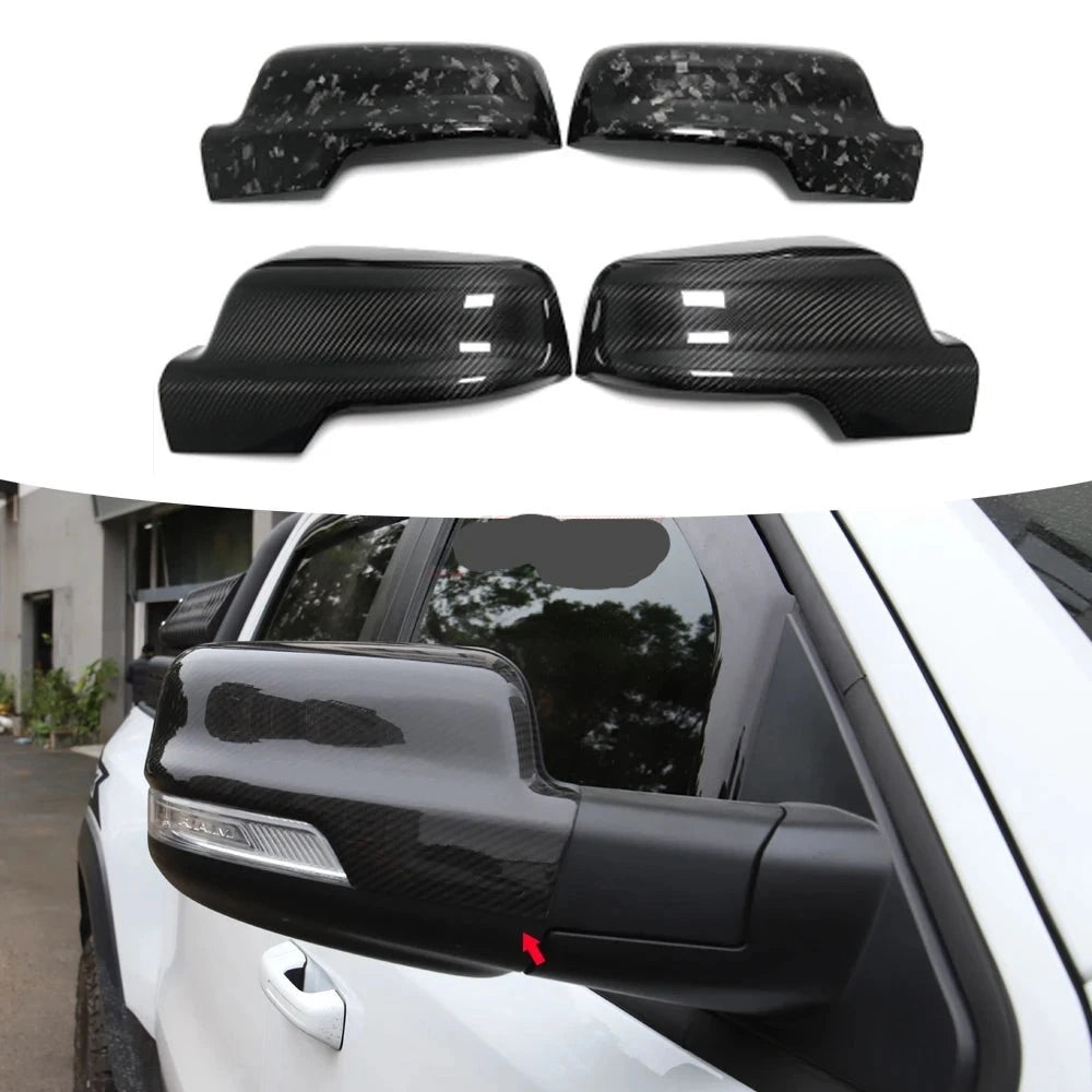 Carbon Fiber Mirror Caps For Ram TRX