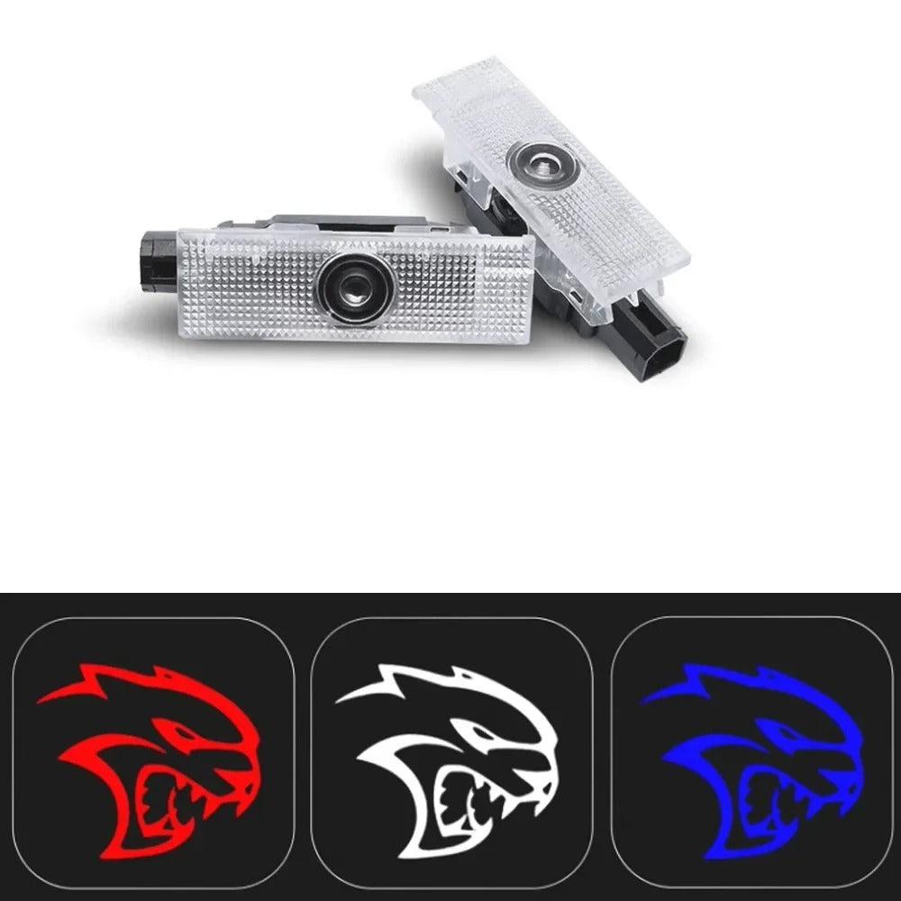 2PCS Led Car Door Laser Projector Welcome Lamp For Dodge Challenger